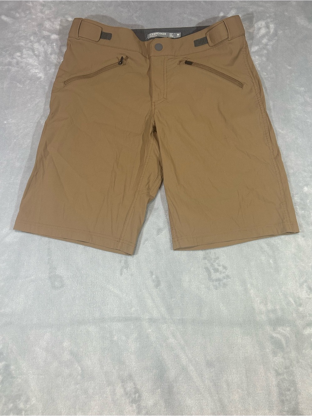 ICEBREAKER Sand Wool & Cotton Casual Hiking Shorts Mens Medium